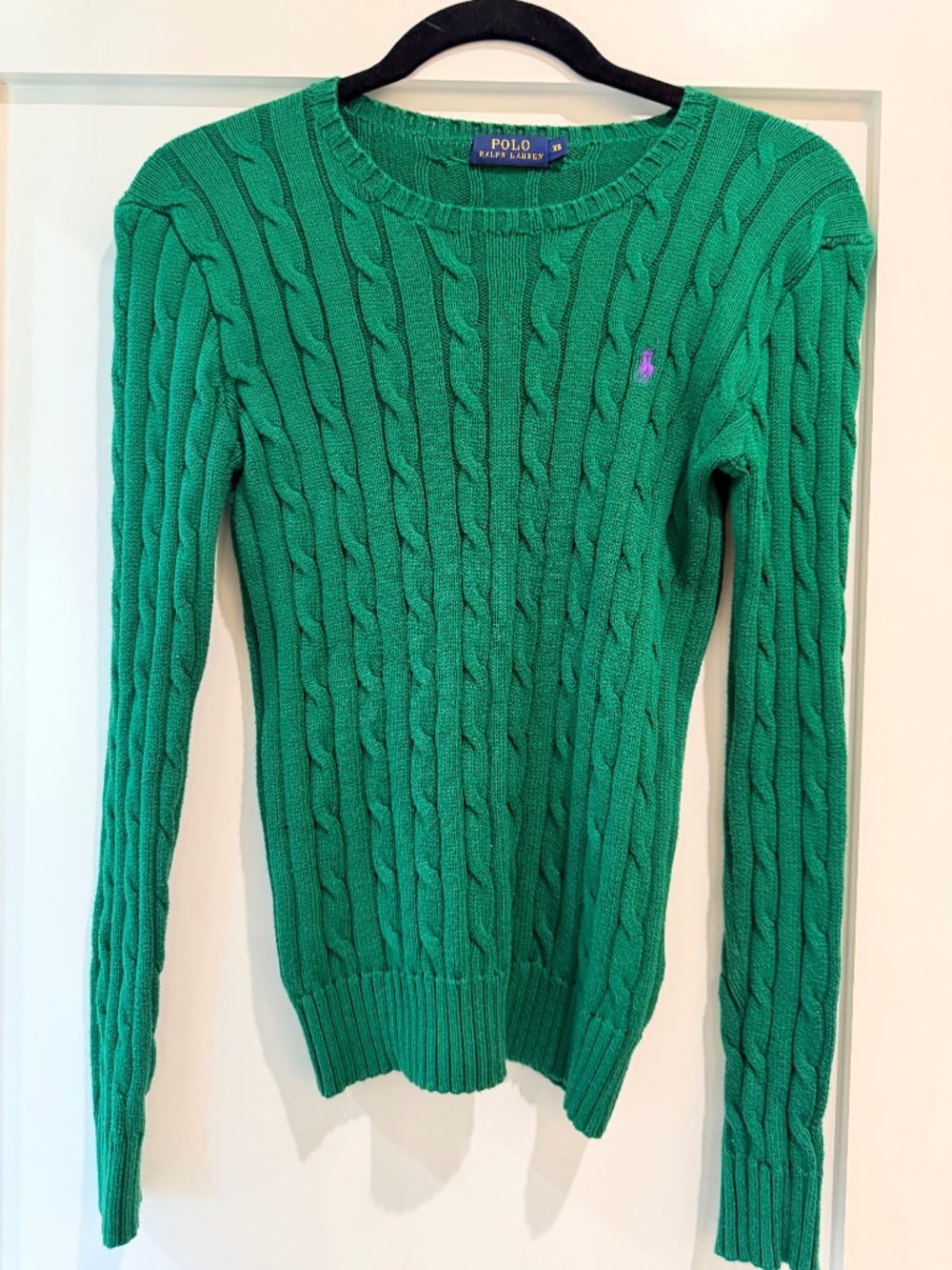 Polo Ralph Lauren Green Cable Knit Sweater - XS
